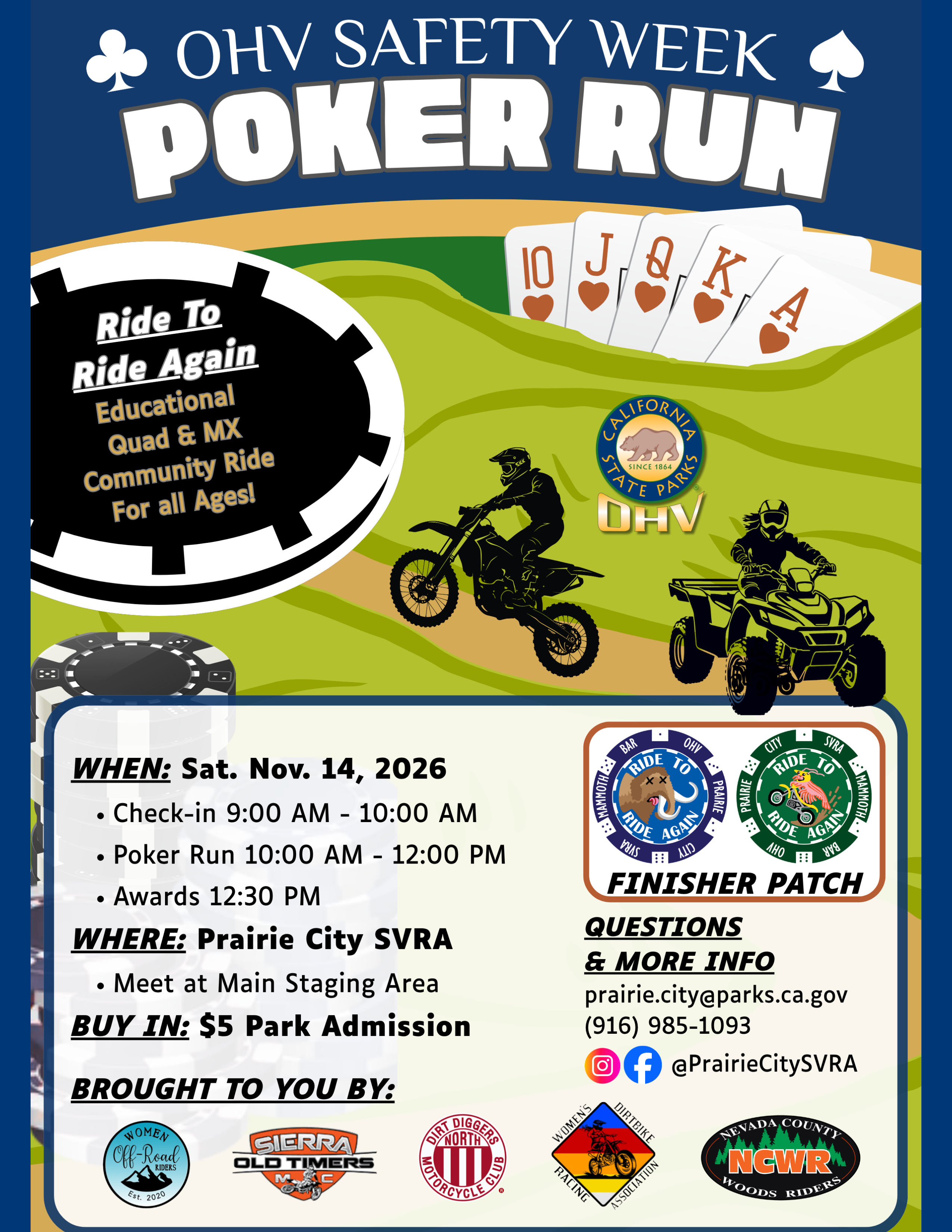 OHV Safety Week Poker Run Flyer